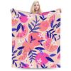 Vintage Poppy Warm Soft Blankets Students Plush Throw Blanket Print Home Decor Flannel Bedspread Sofa Bed Cover