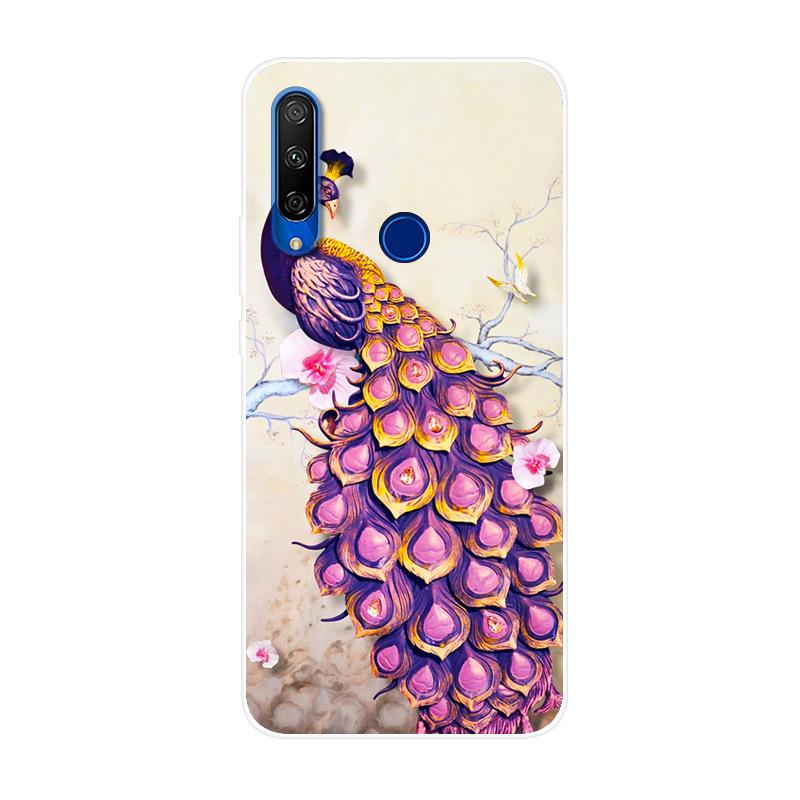 6.15" For Huawei Honor 20 Lite Case Phone Cover Soft Silicone Back Case for Honor 20 Lite MAR-LX1H Shockproof Cover Russian 2020