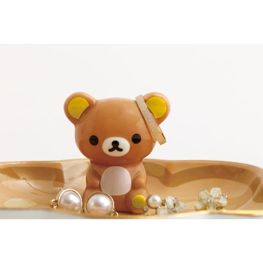 San-X Rilakkuma X Mister Donut Accessory Tray - Cute Jewelry Holder 4.3x4.3x1.6in