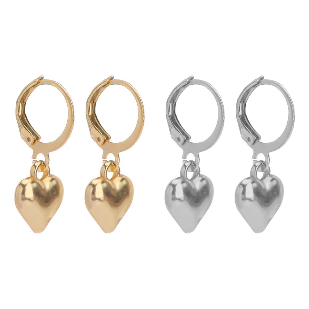 Minimalist Dangle Drop Earrings Fashion Ear Cuff Casual Heart-Shaped Earrings Gift
