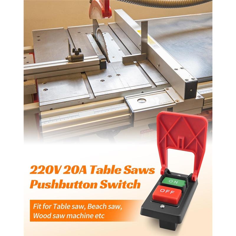 A25F-HY56 For Wood Saw Machine Table Saw Switch 120V/230V Dual Voltage Paddle Switch, Fast Power Off Power Tools