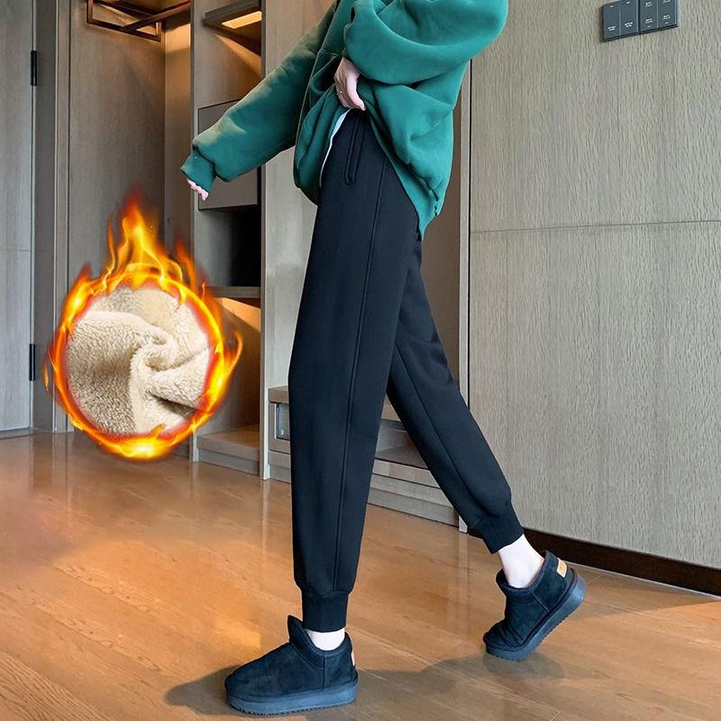 Pantaloni de iarnă pentru bărbați Plus Velvet Plus Velvet, calduri, din bumbac