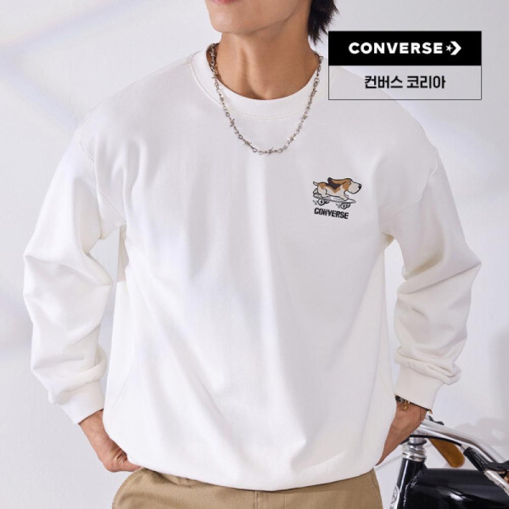 Converse Pet Graphic Crew Fleece Top Ucj420 W2y 105
