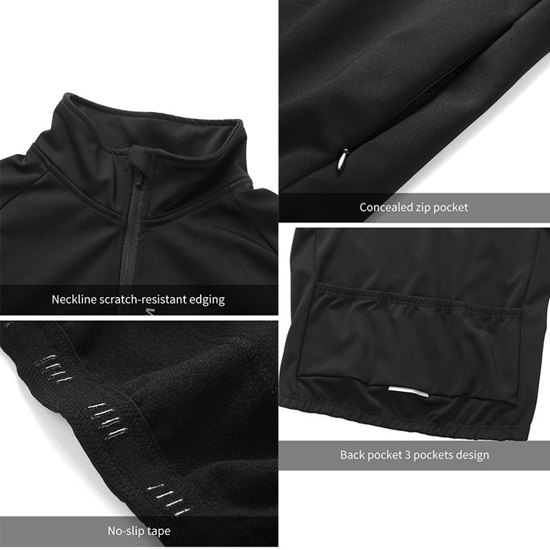 Cycling Sets WOSAWE Mens Winter Thermal Jacket Pants Gel Padded