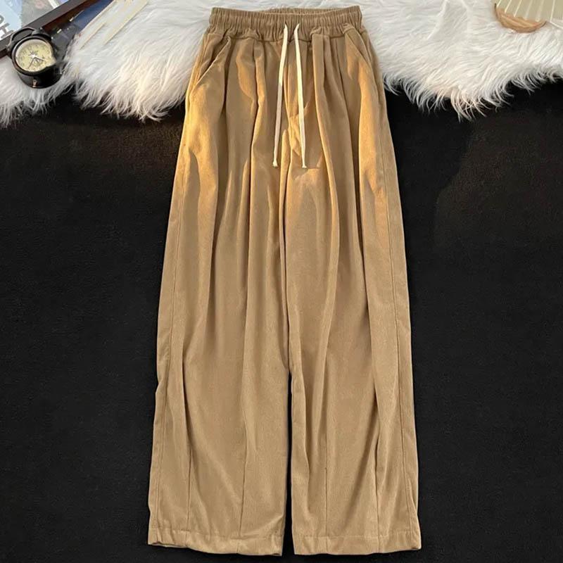 

Брюки для женщин Эластичные с высокой талией Длинные брюки Большого размера Утепленные Эластичные Универсальные Повседневные Брюки с широкими штанинами XXXL хаки