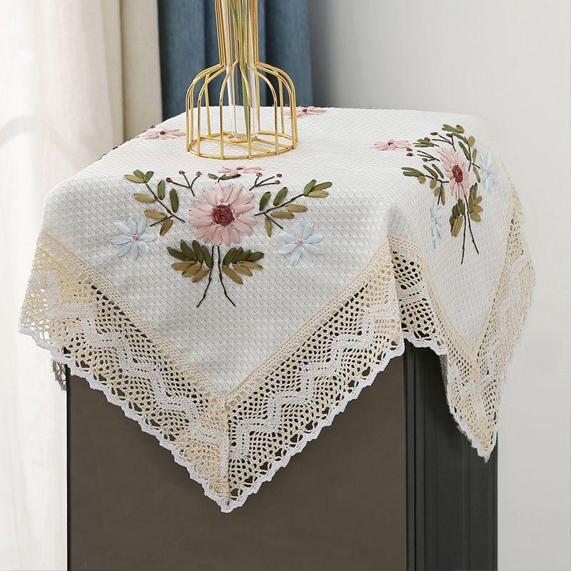 

Bottom Fabric Water Dispenser Cover Cloth Bedside Table Towel Dust Cloth Tea Tray Cover Water Purifier White Square Cover Towel Big Hive Sunflower 60*60cm (main picture)