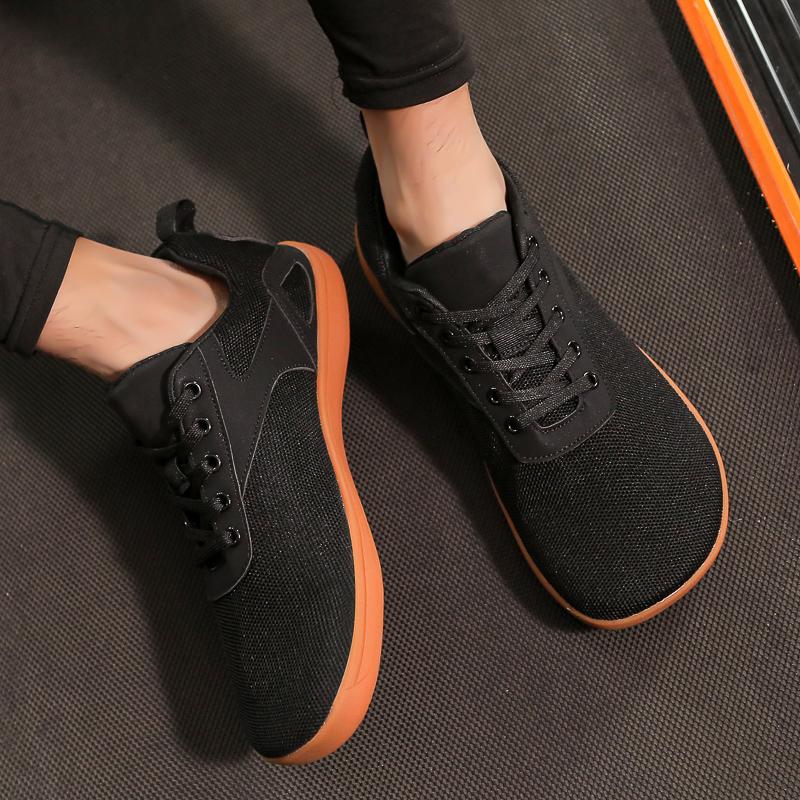 Breathable Mesh Cross-training Sneakers Minimalist Outdoor Walking Shoes Wide Toe Sports Shoes Non-slip Jogging Flats