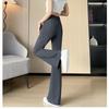 Pantaloni alla moda a vita alta dritti a gamba leggera per donna