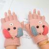 Winter Warm Fingerless Cartoon Gloves for Kids