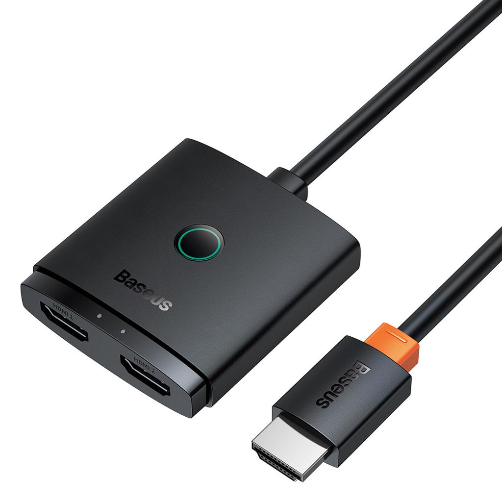 Baseus AirJoy 4K HDMI Bi-Directional Adapter with 1m Cable, Supports 60Hz - Black