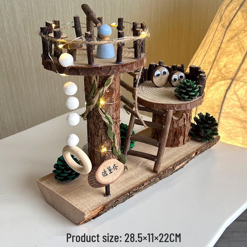 Eco-Friendly Kindergarten Art Supplies: Natural Twigs & Wood Chips for DIY Treehouse Projects