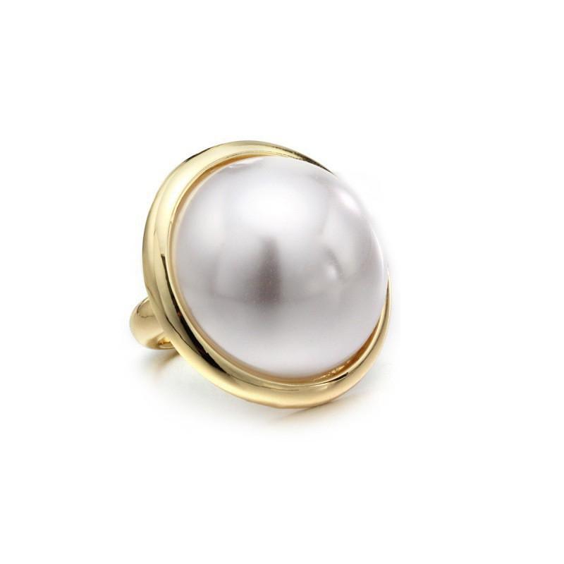

Small Square Towel Button Design Simple Mantou Big Pearl Silk Scarf Versatile Temperament Long Ring белый