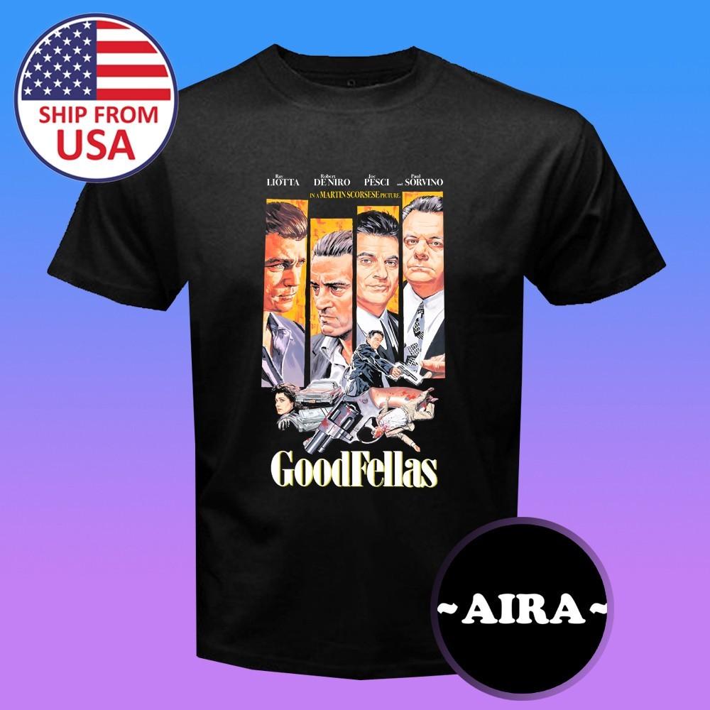Goodfellas De Niro Joe Pesci Action Movie Men s Black Size S-5XL 3XL
