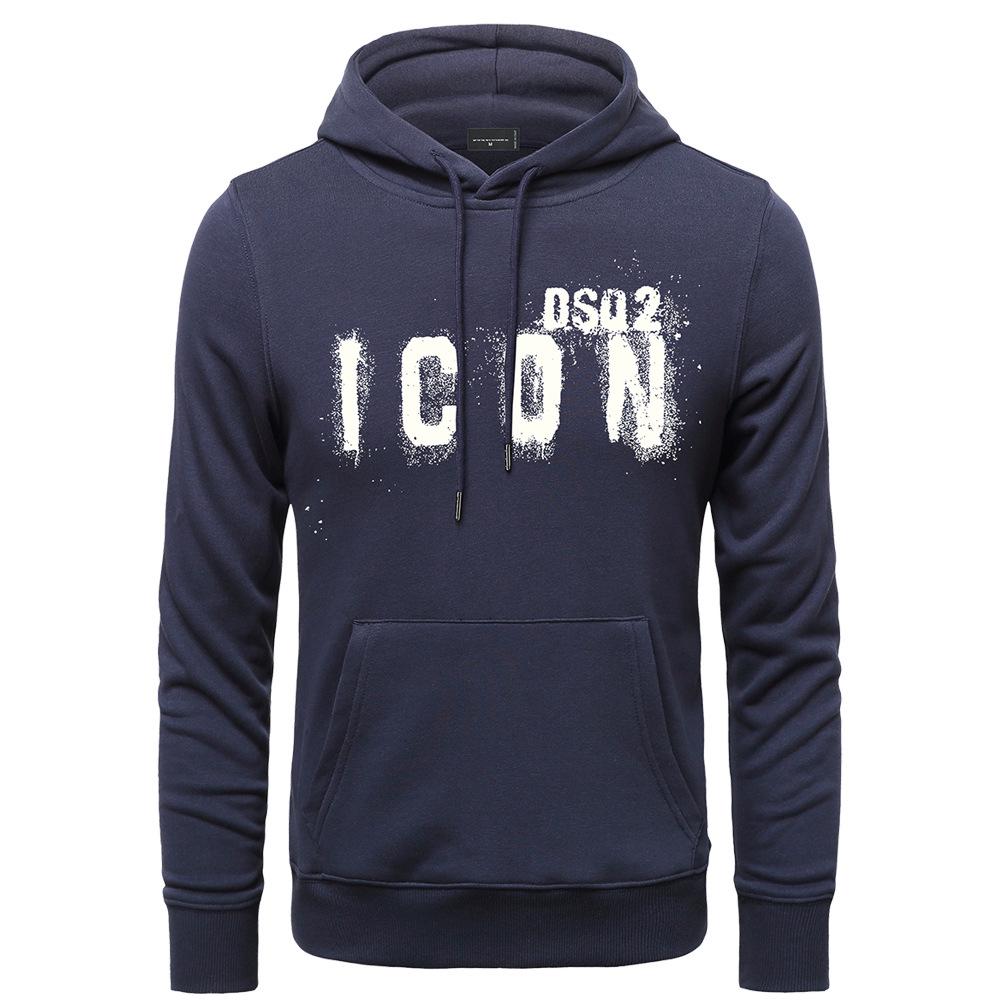 ICON Men's European-Style Hoodie: Trendy, Loose-Fit Outerwear for Autumn/Winter.