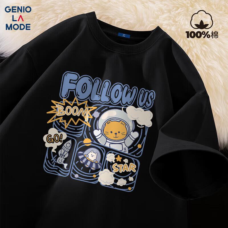 GENIOLAMODE Men s Loose Fit Cotton Short Sleeve T-Shirt XL