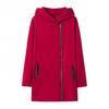 Women's 2024 Fashion Fleece-Lined Hooded Jacket with Side Zipper