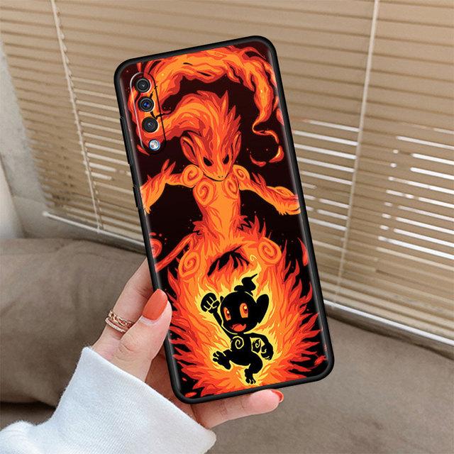 Silicone Case For Samsung Galaxy A50 A70 A12 A30 A02s A03 A10 A22 A23 A40 Phone Funda Black Soft Cover Pokemon Eevee Elf