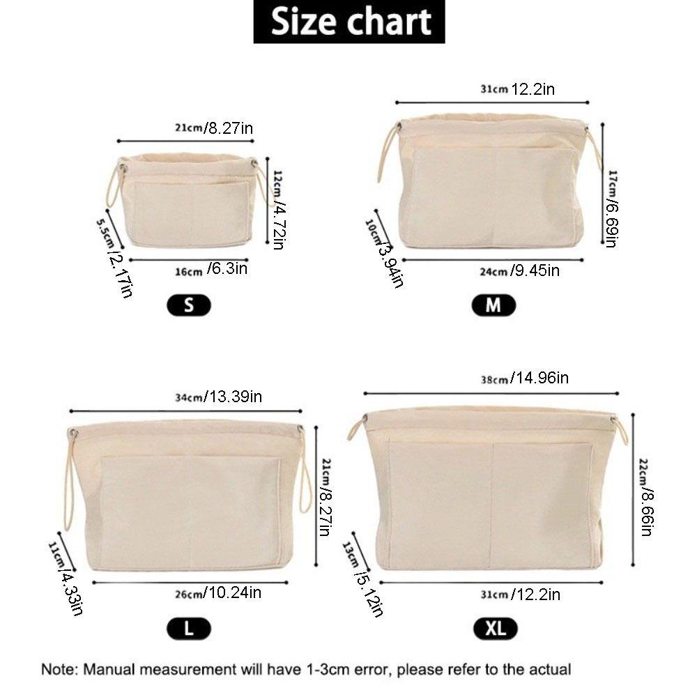 Multi layer Insert Cosmetic Bag Multi-Pocket Storage Bag Simple Nylon Toiletry Bag Travel
