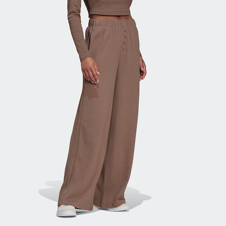 Adidas Originals Casual Pants Women's Brown Moderate Wide Leg Pants HU1954