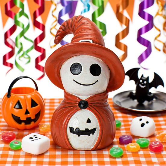 Halloweenská ozdoba Usmívající se duch Pryskyřičné figurky Halloweenská stolní police Kancelářský stůl Domácí zahradní dekorace