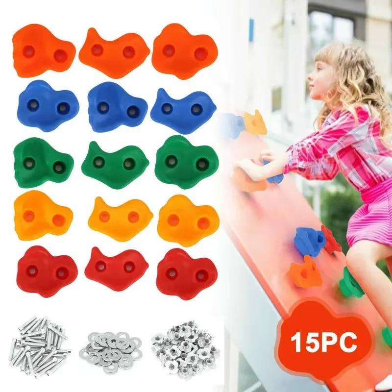 Kids' Climbing Rope Ladder Colorful Climbing Stones Indoor Outdoor Backyard Playground Children's Sensory Integration Training