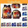 Conjunto de Mochila Escolar Anime Sonic Com Estampas de Desenhos Animados À Prova D'água Respirável Para Crianças