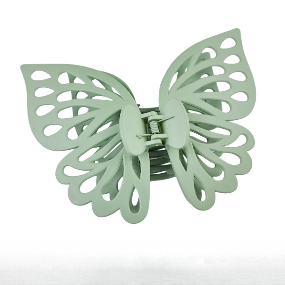 

Модная заколка-краб для волос в виде бабочки для женщин, элегантные геометрические зажимы, заколка для волос на затылок, акриловые заколки-бабочки, аксессуары для волос для девочек зелёный