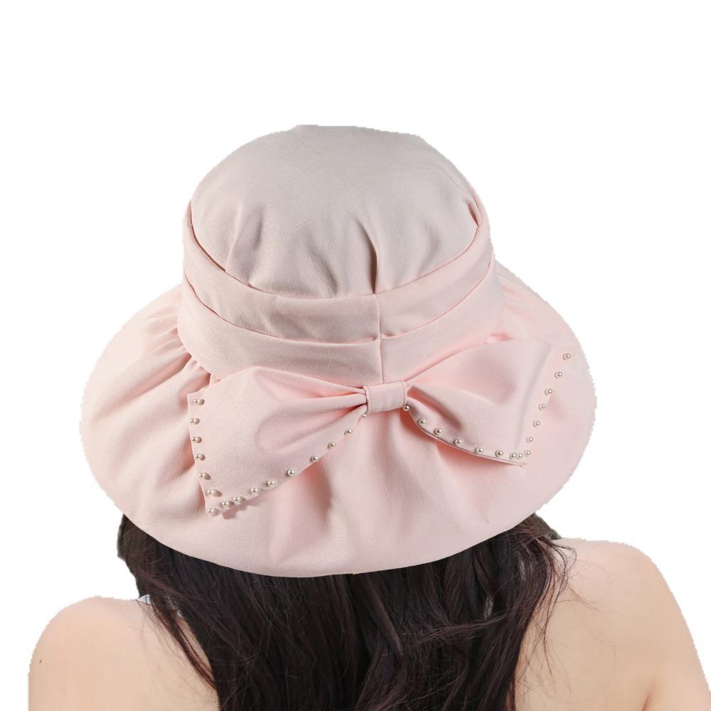New Bucket Hat Women's Summer Sun Hat Elegant Fashion Sun Hat Outdoor Travel Beach Hat Bow