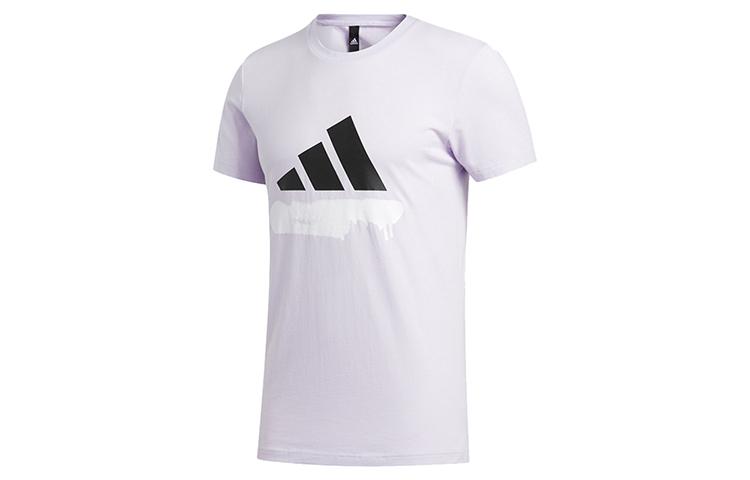 Adidas T Shirts Men s Purple Crew Neck Moderate Straight Fit FT2827 S