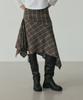 Linte Diagonal Bias Check Skirt Brown
