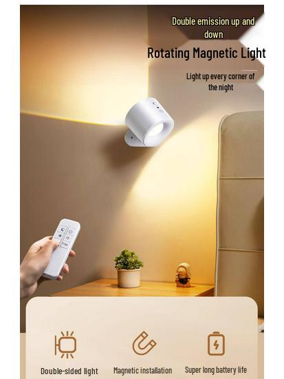 Wireless Magnetic Charging Wall Light - Punch-Free Installation for Bedroom, Corridor, or Picture Lighting