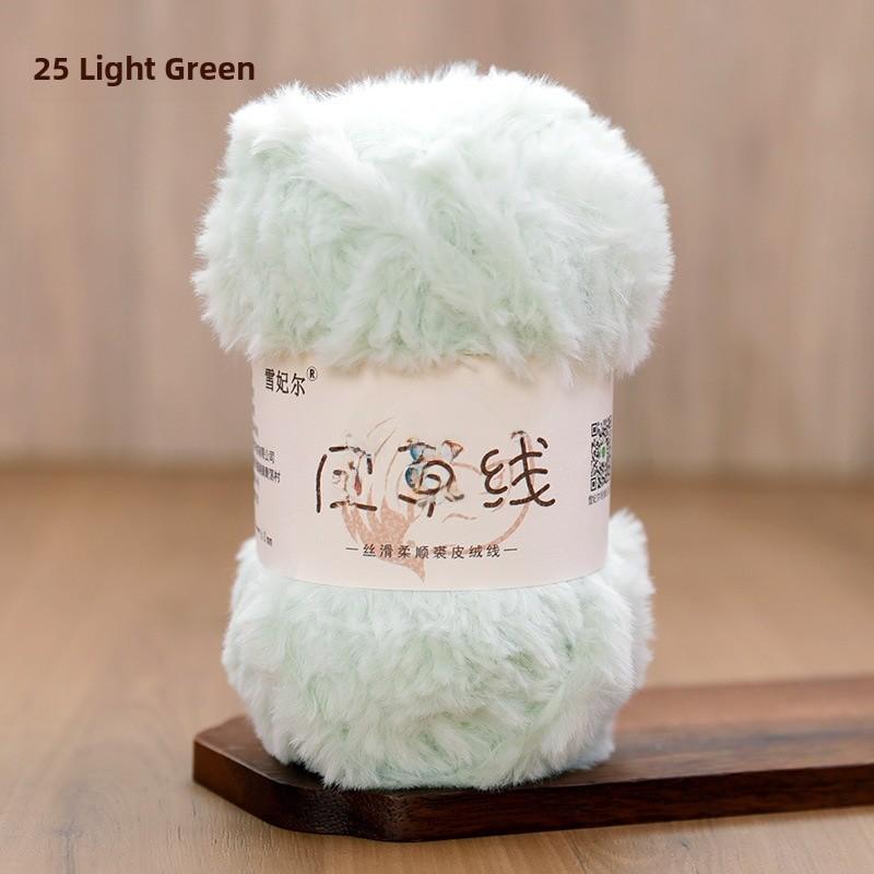 Hand Knitted Fur Yarn Long Hair Hat Scarf DIY Wool Yarn Simulation Fur Crt Material Autumn Faion Accories