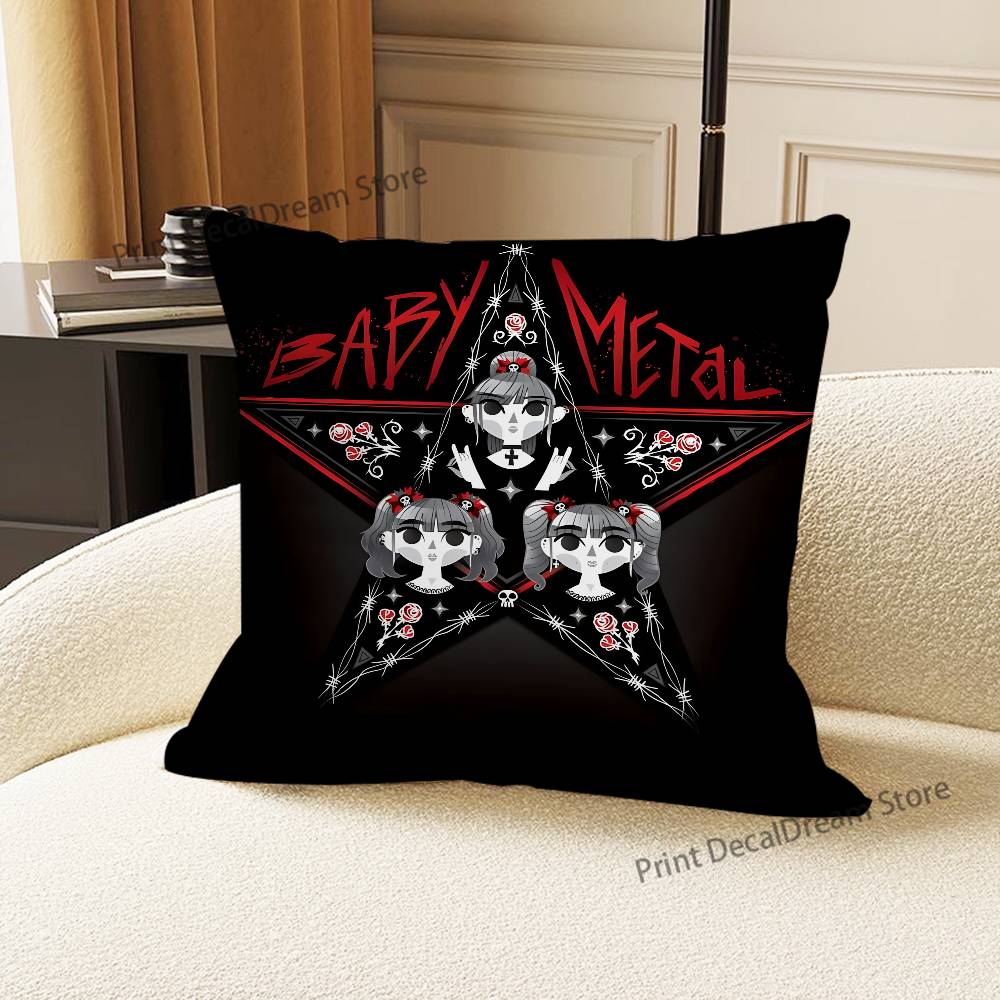 B-Babymetal Metal Forth Printed Pillow Cover Cushion Case Simple Sofa Pillow Case No Pillow Core