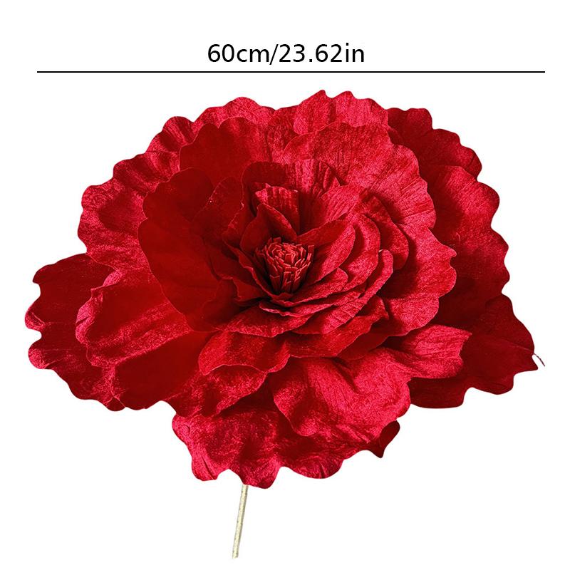 Handmade Photography Props Ornament Artificial Flower DIY Solid Color Party Velvet Material Beautiful Home Decoration