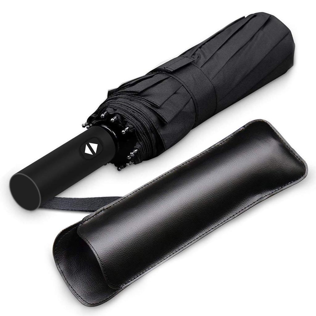 AOMEES Folding 12 Stainless Steel Automatic Speeds Up To Ideal for Travel and Business Umbrella, Ribs, Winding, 150km/h, Compact, Stable, Windproof,