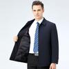 2024 Men's Plus Size Warm Casual White Duck Down Jacket - Dad Style Autumn/Winter Business Coat