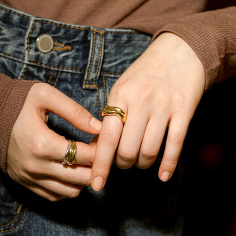 

objecteso Curve ring silver_basic