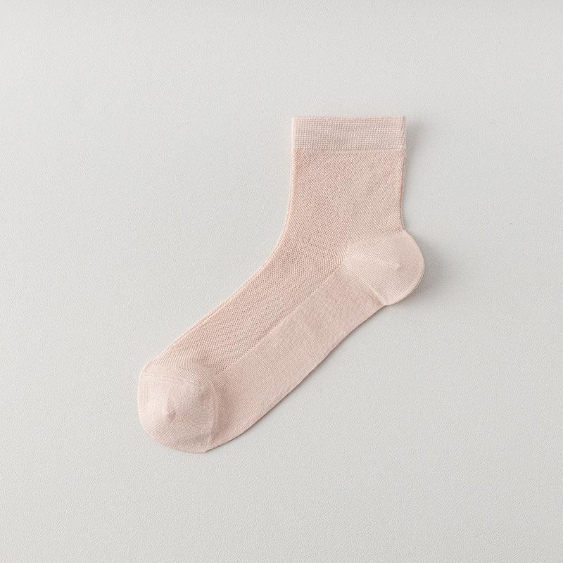 Calcetines Cortos de Verano Finos para Mujer, Antibacterianos y Desodorantes, con Malla, Transpirables, Antideslizantes y Talones que No se Bajan, Calcetines Cortos Tipo Barco