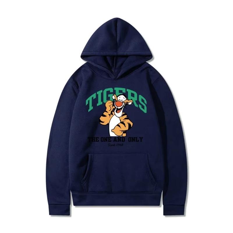 

Disney Sweater Tigger Cartoon Printed Sweater Loose Men Women Autumn and Winter Leisure Sports Comfortable Hoodie Street Wear S