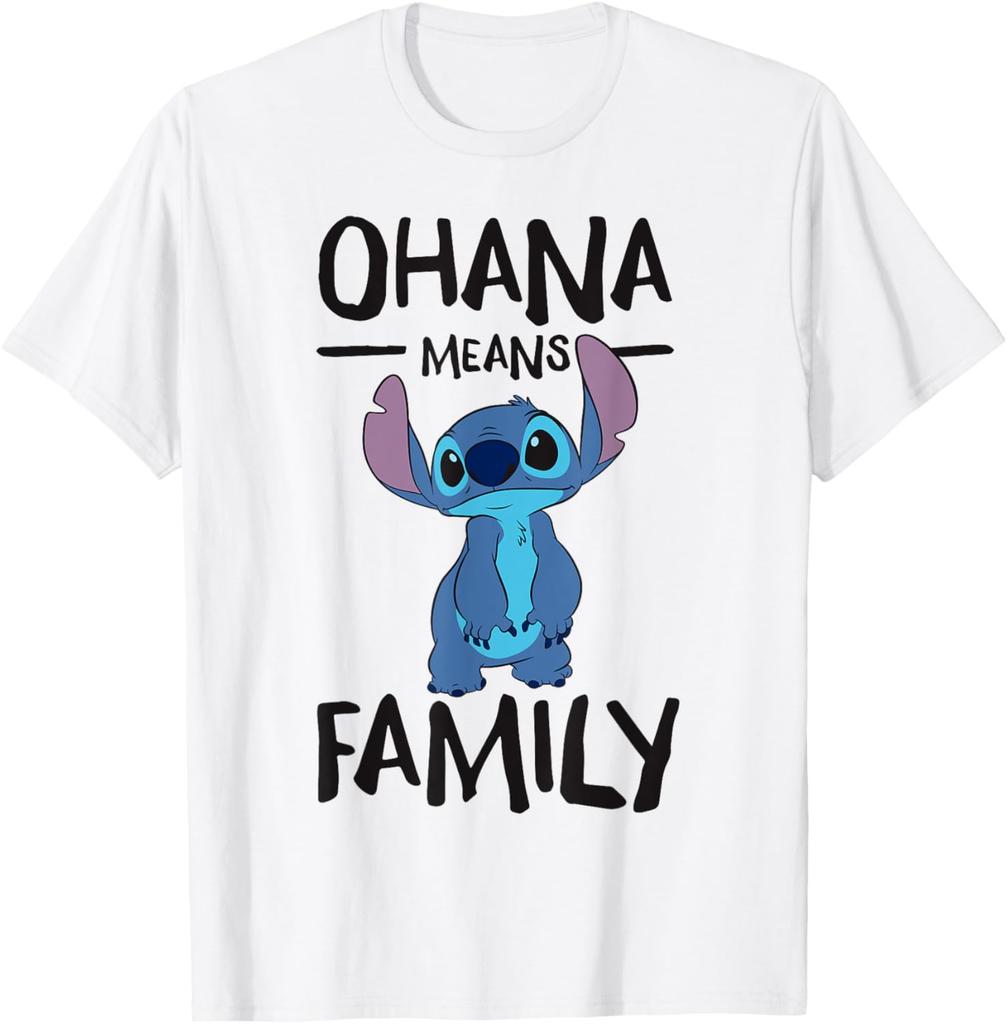 Lilo & Stitch - Ohana Means Family Fashion Casual T-Shirt S-4XL Four Seasons