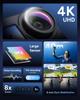 SJ6 Ultra Action Camera 4K 20MP Dual Display Lens Image Stabilization Dual Touchscreen 77g Lightweight Design Voice Control Portrait Shooting Dash Cam