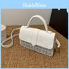 Women's Small Square Bag 2024 Spring New Fashion Stitching Handbag Street Trendy Pu Bag