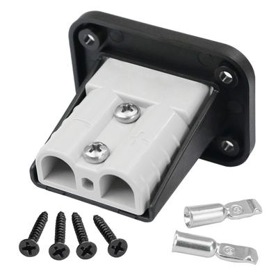 50A Charging Battery Connector Flush Mount Anderson Plug Kit Mounting Bracket Panel Cover Accessories for Caravan Camper Boat
