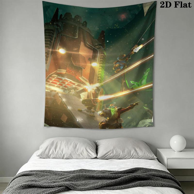 Deep Rock Galactic Wall Tapestry Aesthetic Wall Hanging Printed Fabric Blanket Decorative Tapestries for Bedroom Living Room Home Decor