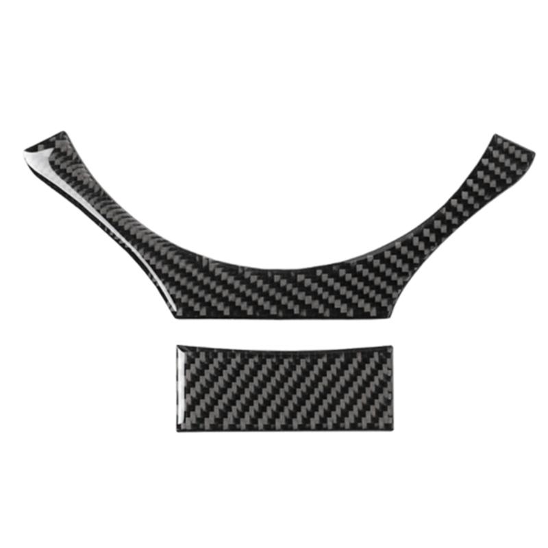 For Lexus IS250 NX200T 300 2015- Car Carbon Fiber Stickers Steering Wheel U-Shaped Cover Trim Strip Carbon Fiber