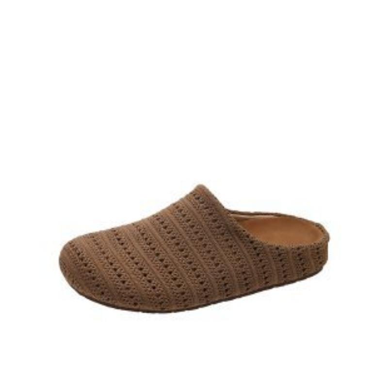 

Flat-bottomed bag head half slippers women s summer new retro cool slippers lazy one pedal 40