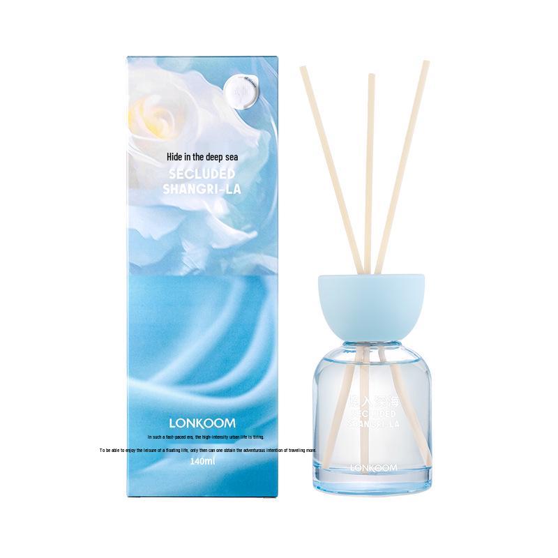 LONKOOM Flameless Rattan Aroma Diffuser for Indoor Odor Removal Light Fragrance 140ml