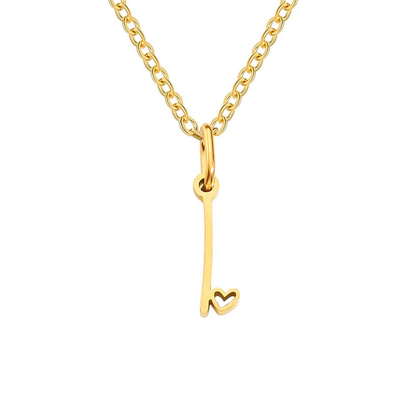 eManco Women's Niche Stainless Steel Letter Clavicle Necklace