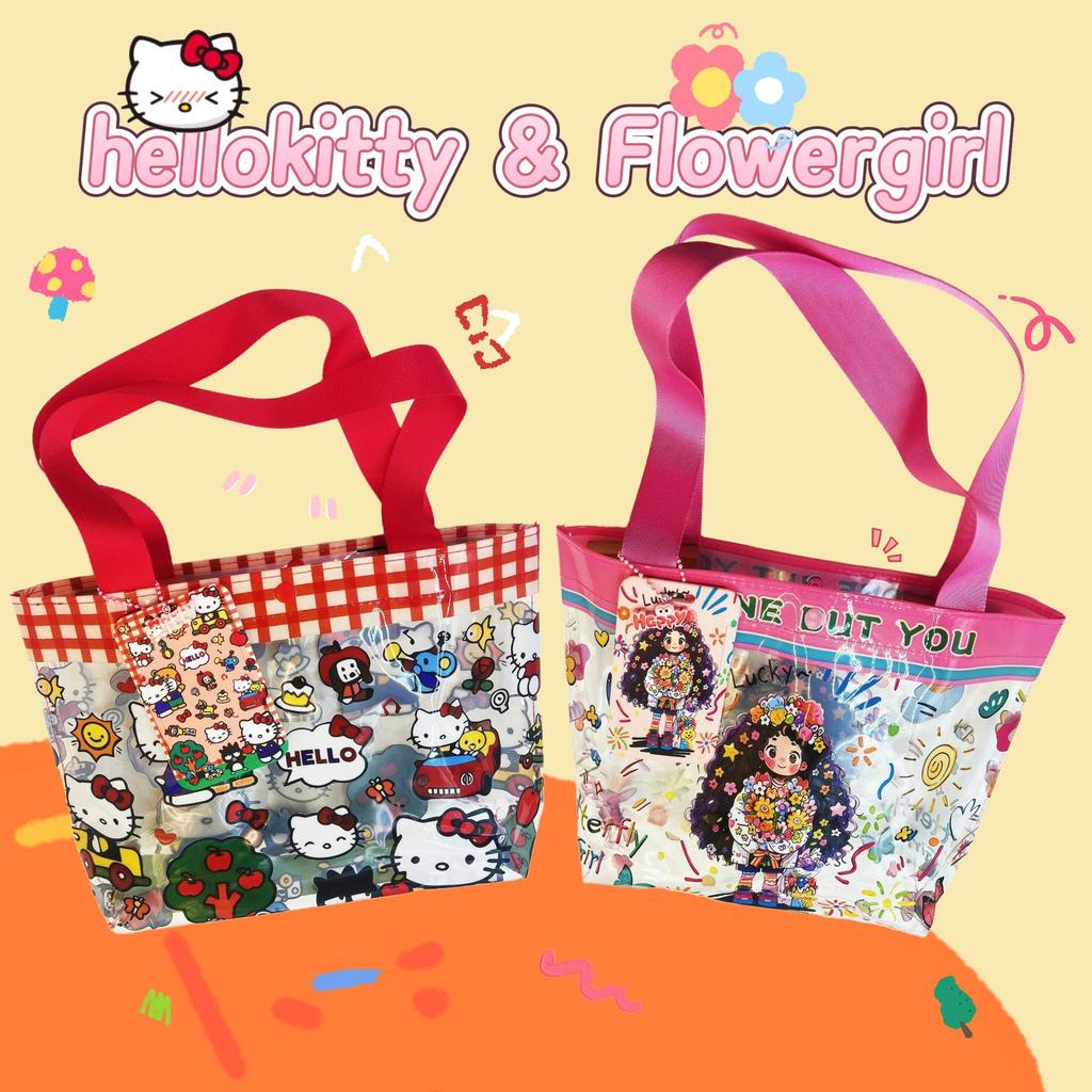 High-Value Cartoon Bear Souvenir Handbag - Waterproof, Cute, and Spacious Shopping Bag
