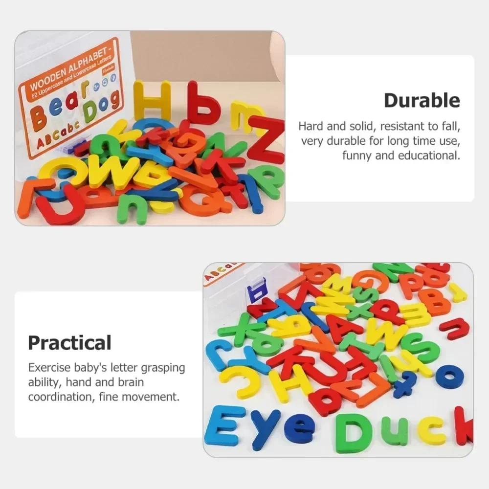 Magneti Letters Toy Colorful Alphabet Toy Playset Developmental Counting Toy Durable Safe Early Educational Toy for Boys & Girls